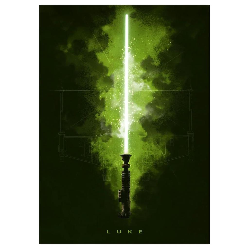 Постер к фильму Звёздные войны Домашнее украшение Световой меч Холст Принт Картина Настенное искусство Картины для декора игровой комнаты Cuadros