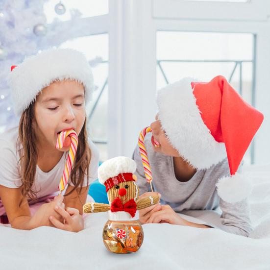 Пластиковые банки для конфет в виде пряников, симпатичные рождественские конфеты в коробке, многоразовые праздничные