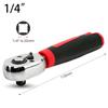 1/4 Inch Ratchet Socket Wrench 72 Tooth Straight Handle Wrench Repair Tool Quick Release Rachet Socket Spanner Hand Tools