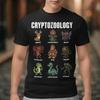 Cryptozoology Cryptids Cartoon T Shirt Funny Bigfoot Mothunisex Loch Ness Monster Cute Folklore Creatures Casual Vintage Washed