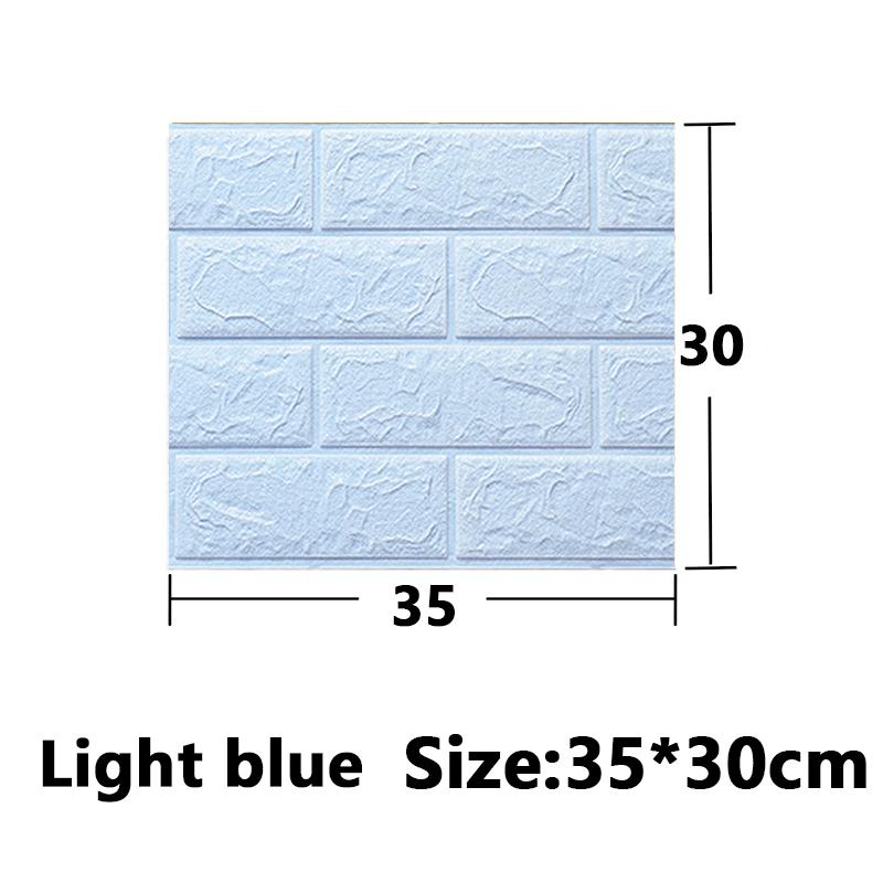 Self-adhesive 3D Wall Stickers of Brick Wall Stickers for Children's Room Warm Bedroom 5PCS 35x30cm/13.7x11.8inch
