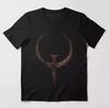 ИГРОВАЯ Футболка с ЛОГОТИПОМ QUAKE 1 ЧЕРНО-БЕЛЫЙ РАЗМЕРЫ ОТ S ДО 5XL 86