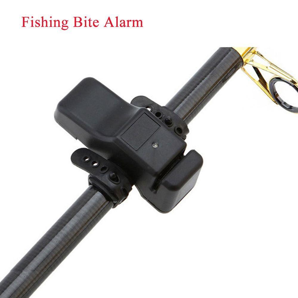 Black Camping Twin Bells Clip LED Light Rod Bite Alerter Alarm Digital Fishing Alarm Bite Bite