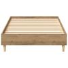 Bed Frame Rustic Oak Design 80 x 200 cm Engineered Wood