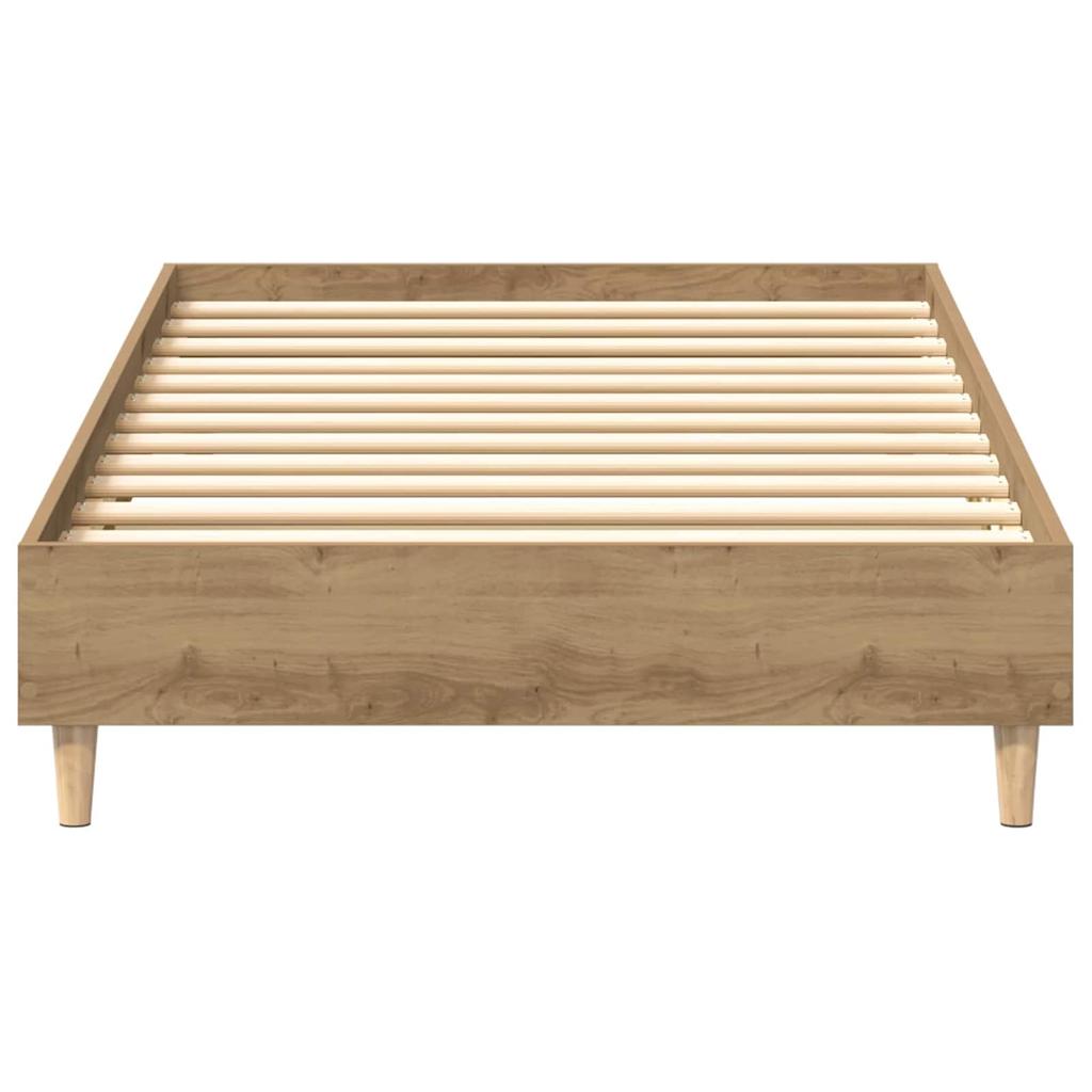 Bed Frame Rustic Oak Design 80 x 200 cm Engineered Wood