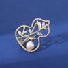 High-Grade Natural Pearl Gourd Brooch Auspicious, Atmospheric Pin Coat Jacket Gift Brooch Straight