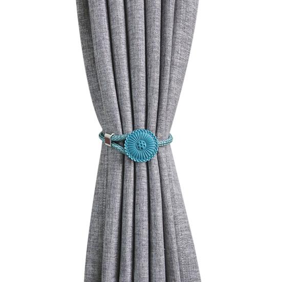 2Pcs Helpful Curtain Tiebacks Modern Fixing Minimalistic Ferris Wheel Curtain Tiebacks Bedroom Supplies