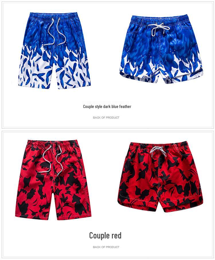 Unisex Outdoor Beach Pants - Couple's Casual Loose-Fit Five-Point Shorts