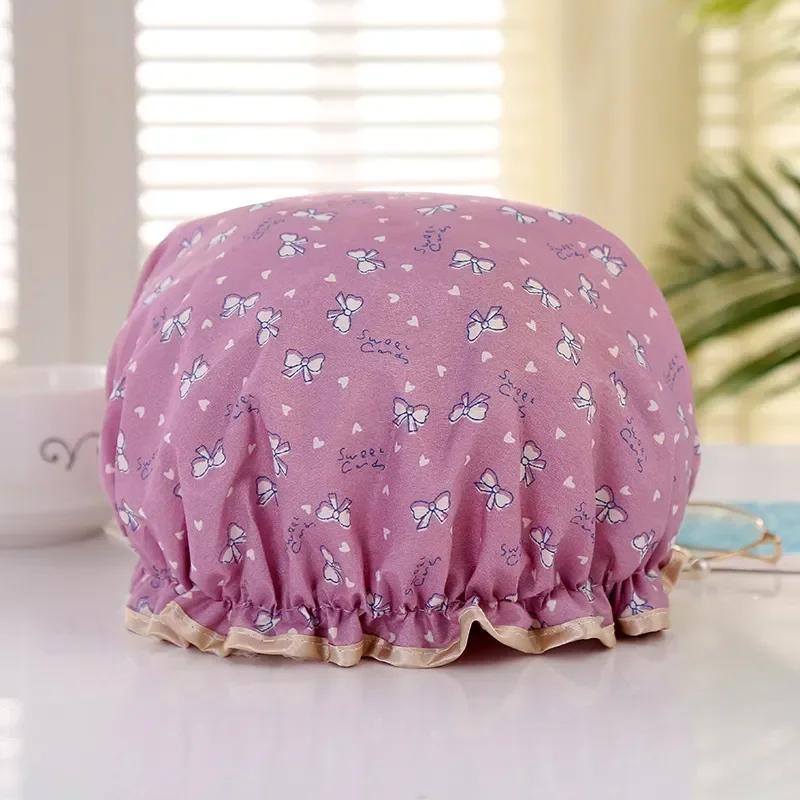 Ctallthy Unicorn Pony Милые толстые женские шапочки для душа, цветные двухслойные шапочки для душа, для взрослых, водонепроницаемые кухонные шапочки
