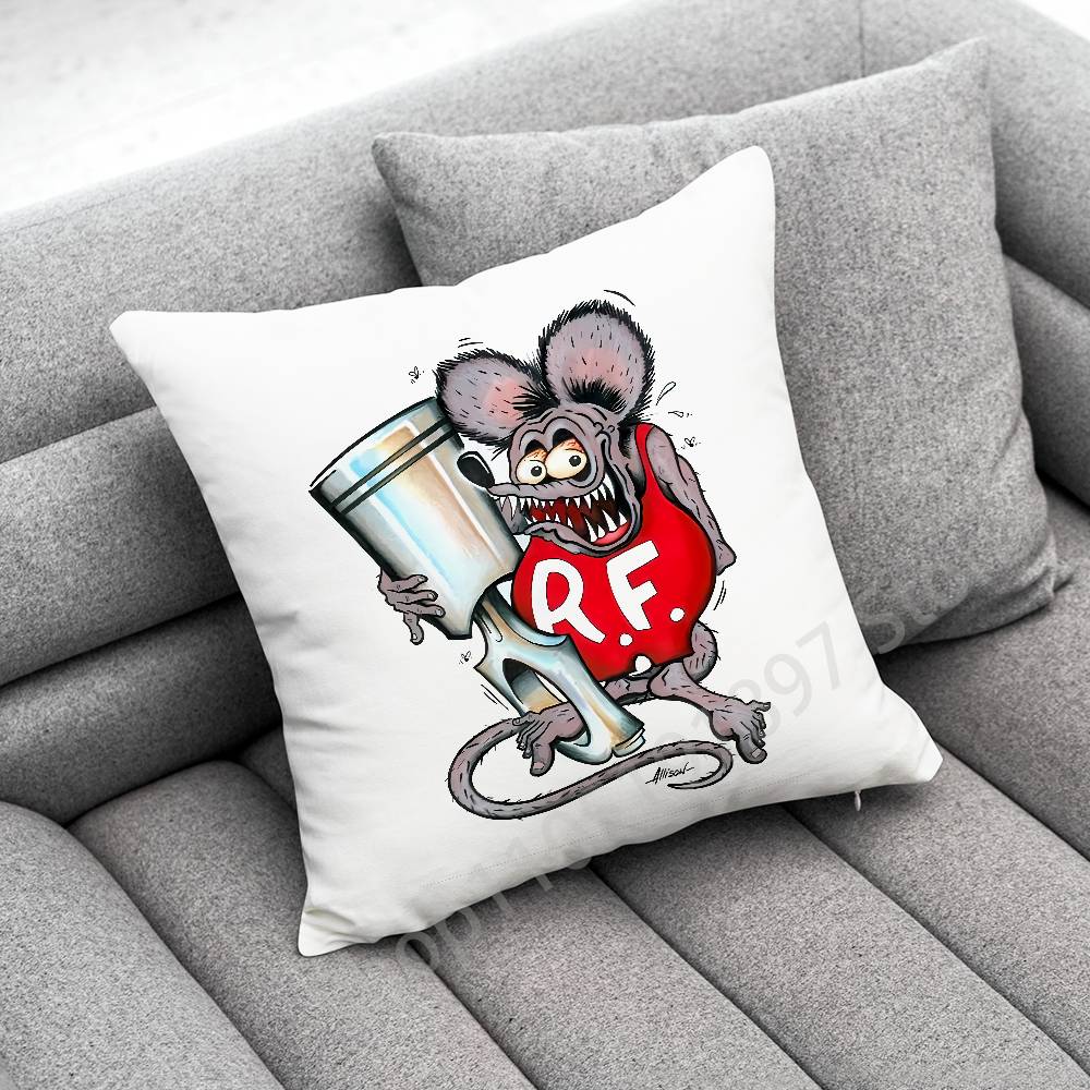 Наволочка для декоративной подушки Rat F-Fink для 30x30см 40x40см 45x45см 50x50см 55x55см Квадратная наволочка-чехол для диванной подушки