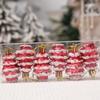 6pcs/box Plastic Painted Cedar Christmas Tree Ornament Colorful Xmas Hanging Ornament  DIY Crafts