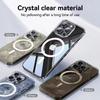 Магнитный чехол для iPhone 16 15 14 13 12 Pro Max, прозрачный чехол с защитой от желтого цвета для iPhone 16 Pro, тонкий чехол для беспроводного зарядного устройства