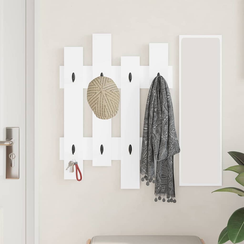 Wall Mounted Nightstand White 60 x 3 x 82 cm Particleboard