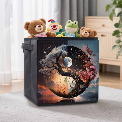 Солнце и Луна Божественное Дерево 5D Алмазная Живопись Корзина для Хранения Полная Круглая Выкладка Мозаика Алмазная Вышивка Наборы для Вышивания Крестом Домашний Декор Домашний Декор