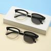 Классические фотохромные солнцезащитные очки в полурамке, женские солнцезащитные очки-хамелеоны с заклепками в стиле ретро, ​​мужские модные солнцезащитные очки с изменением цвета для вождения