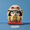 6cm Q version  anime doll Super Daruma handmade Nica Luffy Zoro Sanji Nami PVC doll model toy car dress up ornaments