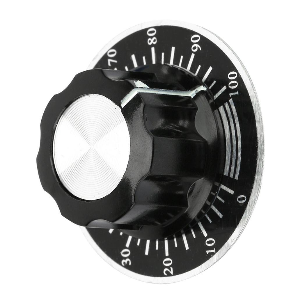 Потенциометр MF A03 с накатанной головкой, регулятор громкости, цифровой циферблат, шкала, пластина