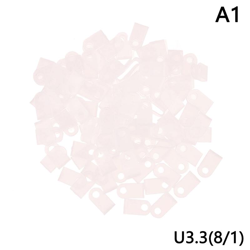 100Pcs/Pack U-Type R-Type Nylon Clamp Cable Clips Plastic Hose Fasteners Mount Fix Hardware Electrical Fitting Wire Management