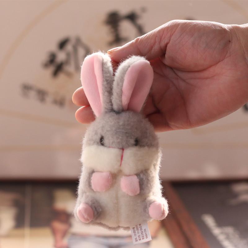 Милый маленький кролик кулон плюшевая игрушка кукла маленькая мини сумка подвесной орнамент брелок машина когти кукла