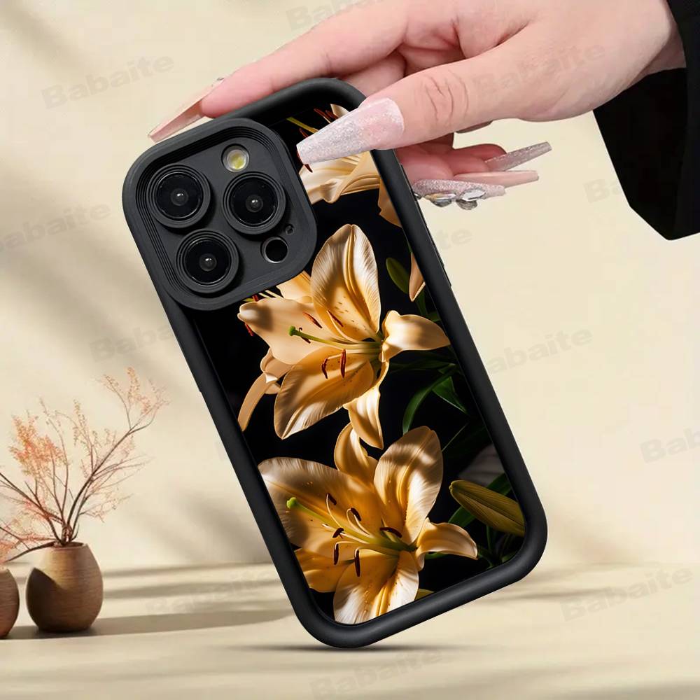 Абстрактный чехол для телефона «Цветочный рынок» для iPhone 17 16 15 14 13 12 11 Pro Max Plus Силиконовый противоударный чехол