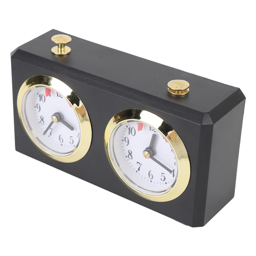 Mechanical Chess Clock Vintage Analog Chess Clock with Large Dials Wind Up Mechanism for Weiqi Competitions Black
