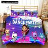 Комплект постельного белья Gabbys D-Dollhouse, пододеяльник, одеяло, односпальная кровать, двуспальная кровать, для мальчиков, девочек, мальчиков, подарок, комплект постельного белья размера «king size»