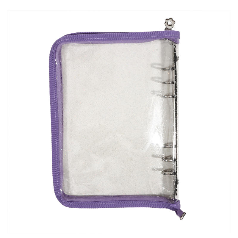 A5 6 Ring Binder Notebook with Zipper Pockets Photocard Holder Binder Sleeves Book Polaroid Small Card Photo Album Card Binder Pack