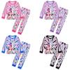 Kids Girls Anime Cartoon Rumi Zoey Mira Printed Long Sleeves T-Shirt Pants Sleeping Sleepwear Pajamas Set