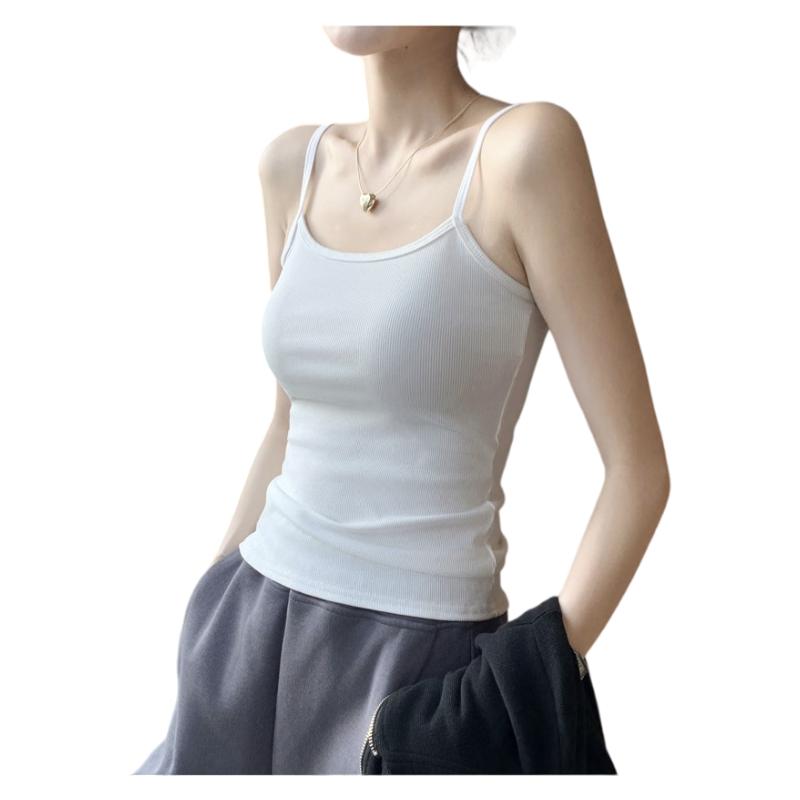 Langsha Women's Slim Fit Small Strap Vest Summer 2026 New Sleeveless Backless Outerwear Base Shirt
