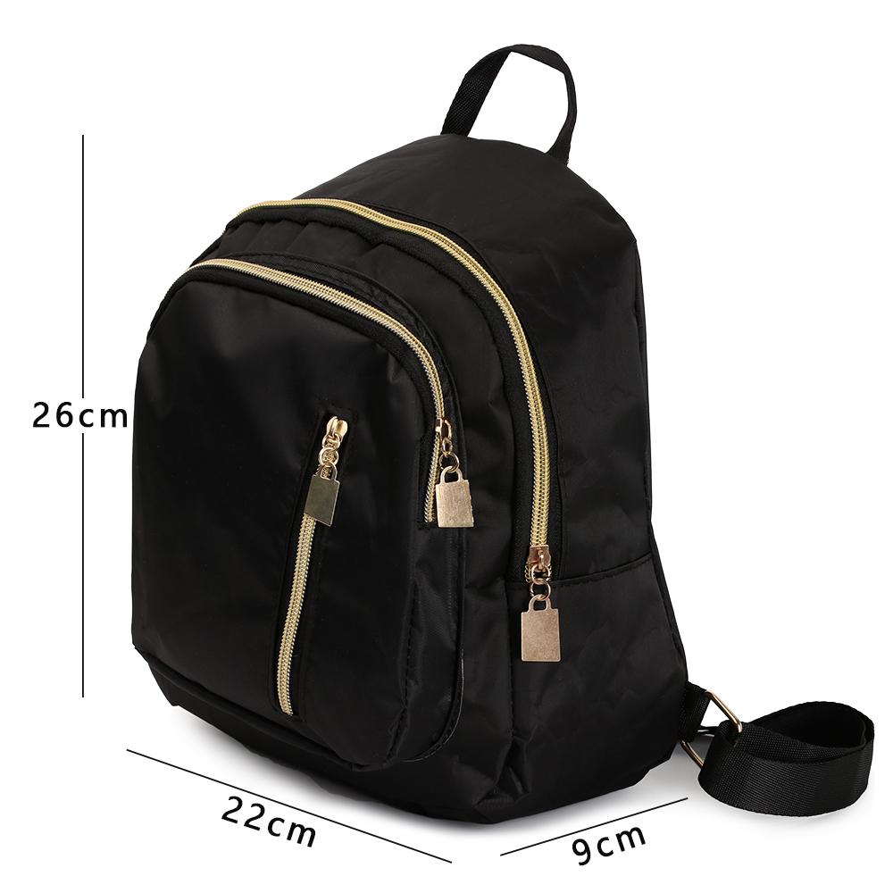 Women's Multi-Function fashion Girl Oxford Daypack Travel Cute Mini Backpack Shoulder Bag Black Girl Purse