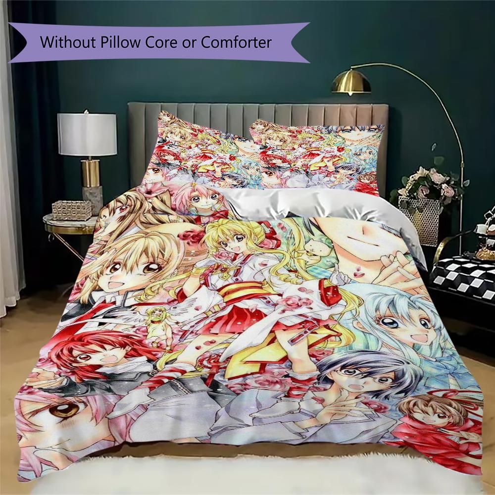 Phantom Thief Jeanne Pattern Bedding,Quilt Set Quilt Cover Pillowcase Home Birthday Gift(1 * duvet cover + 2 * pillowcase, without core)_lx