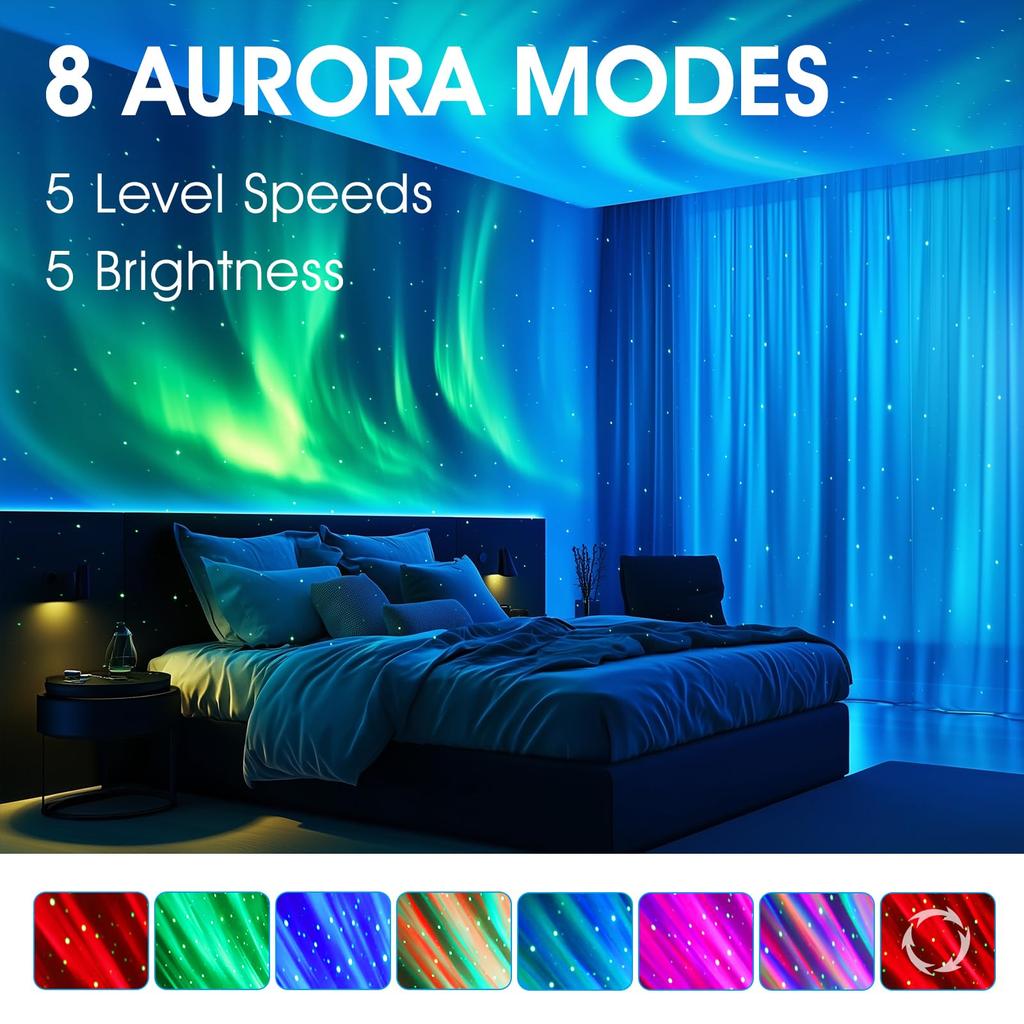 Проектор Галактики Звездный Проектор Галактический Ночник Звездная Туманность Потолочный Ночник с Таймером и Пультом Дистанционного Управления Декор для Детской Комнаты