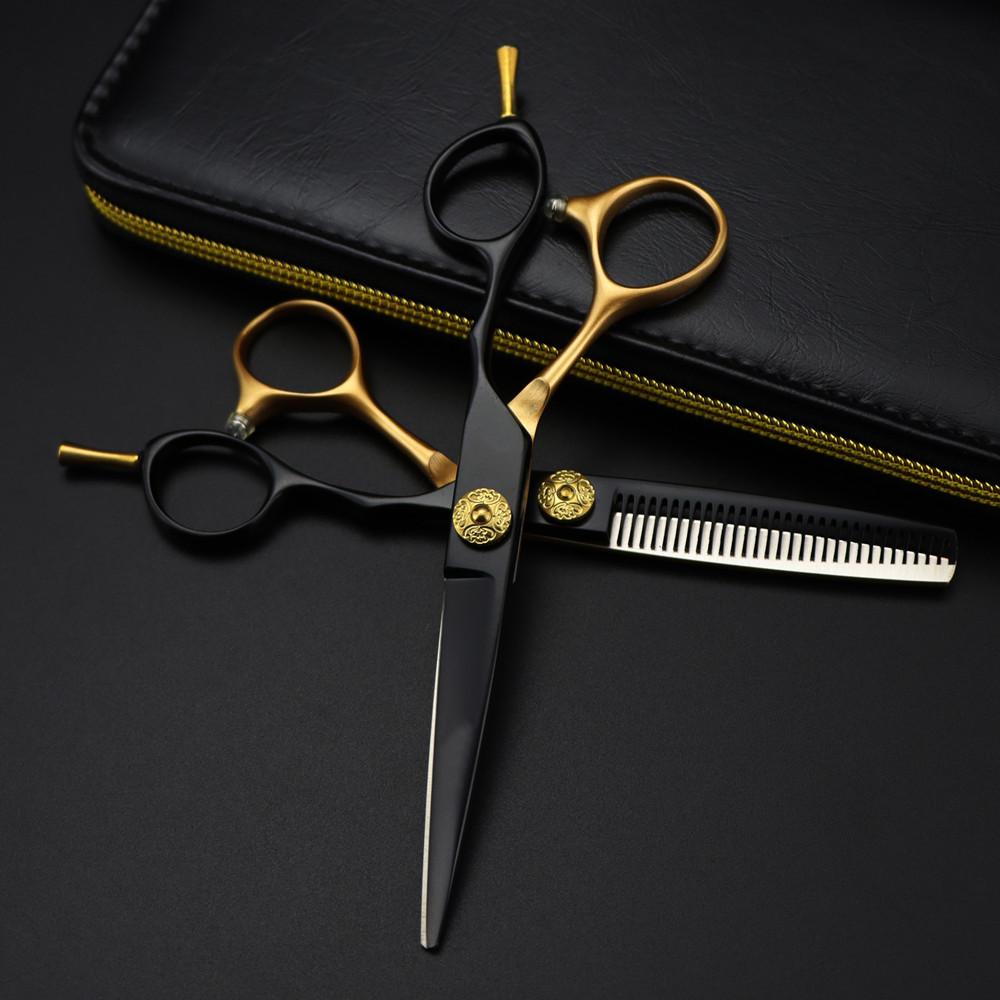 Стальные 6-дюймовые ножницы для волос из розового золота, филировочные ножницы для парикмахеров, инструменты для парикмахерских ножниц