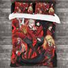 Комплект постельного белья Kakegurui Yumeko Односпальный Полуторный Двуспальный Кинг-сайз Комплект для кровати Взрослый Детский Спальня Комплекты пододеяльников 3D-принт Аниме 011