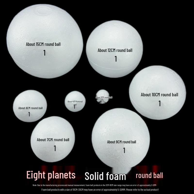 Пенопластовые планеты Солнечной системы: 8 белых пластиковых полусфер для поделок на космическую тематику DIY