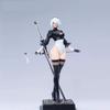 NieR Automata 2B Аниме Девушка GK Фигурка Двойная Голова Скульптура Высокий Разрез Боевой Костюм Коллекционная Статуя Настольное Украшение