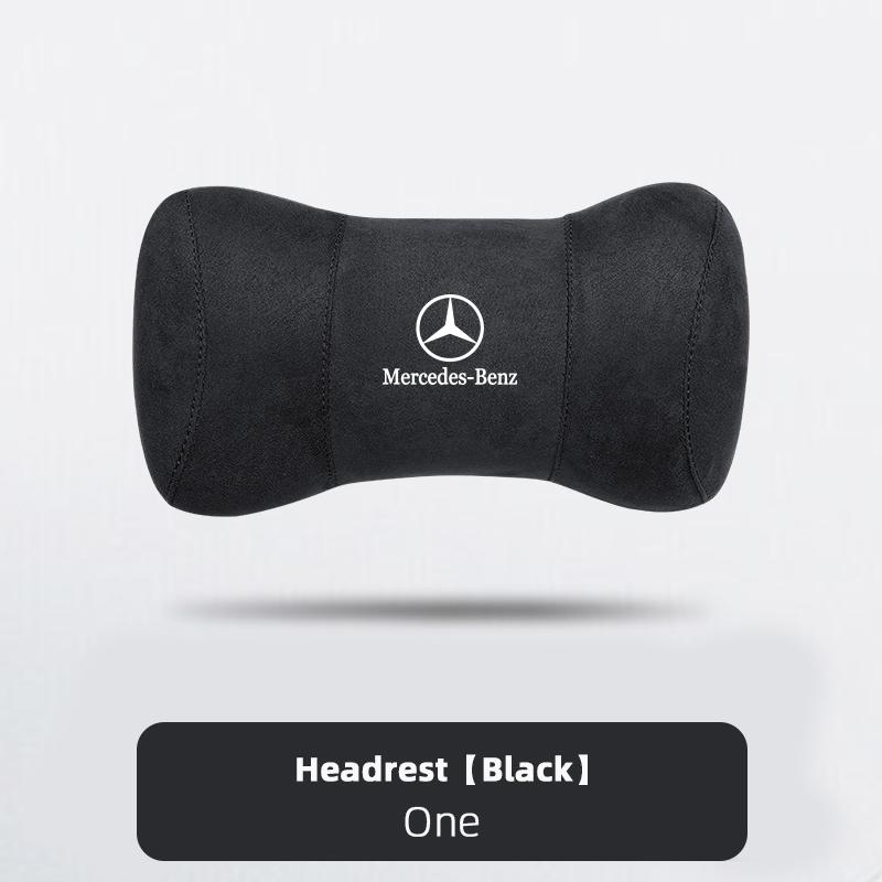 CQI1 Car Seat Suede Memory Cotton Neck Pillow Headrest For Mercedes Benz AMG W205 C300 W203 W206 W108 W124 W126 W140 W168 GLA GLB GLC