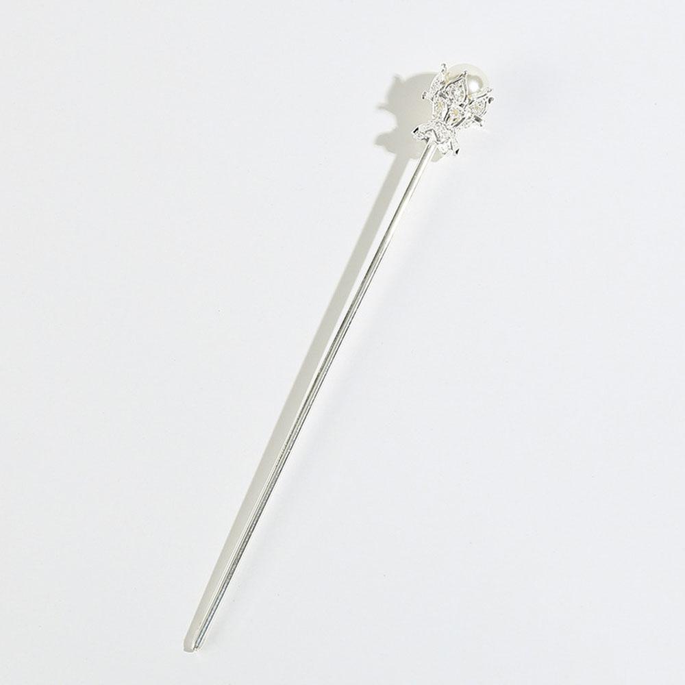 Lady Gold Silver Color Headwear Chinese Style Pearl Hairpin Hair Accessories Hair Clip Hair Sticks