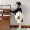 Trendy And Breathable Canvas Bear Character Preschool Backpack For Children