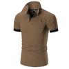 New Polo Mens Shirt Slim Fit Short Sleeve Basic Shirts Muscle Tee Tops Tshirt