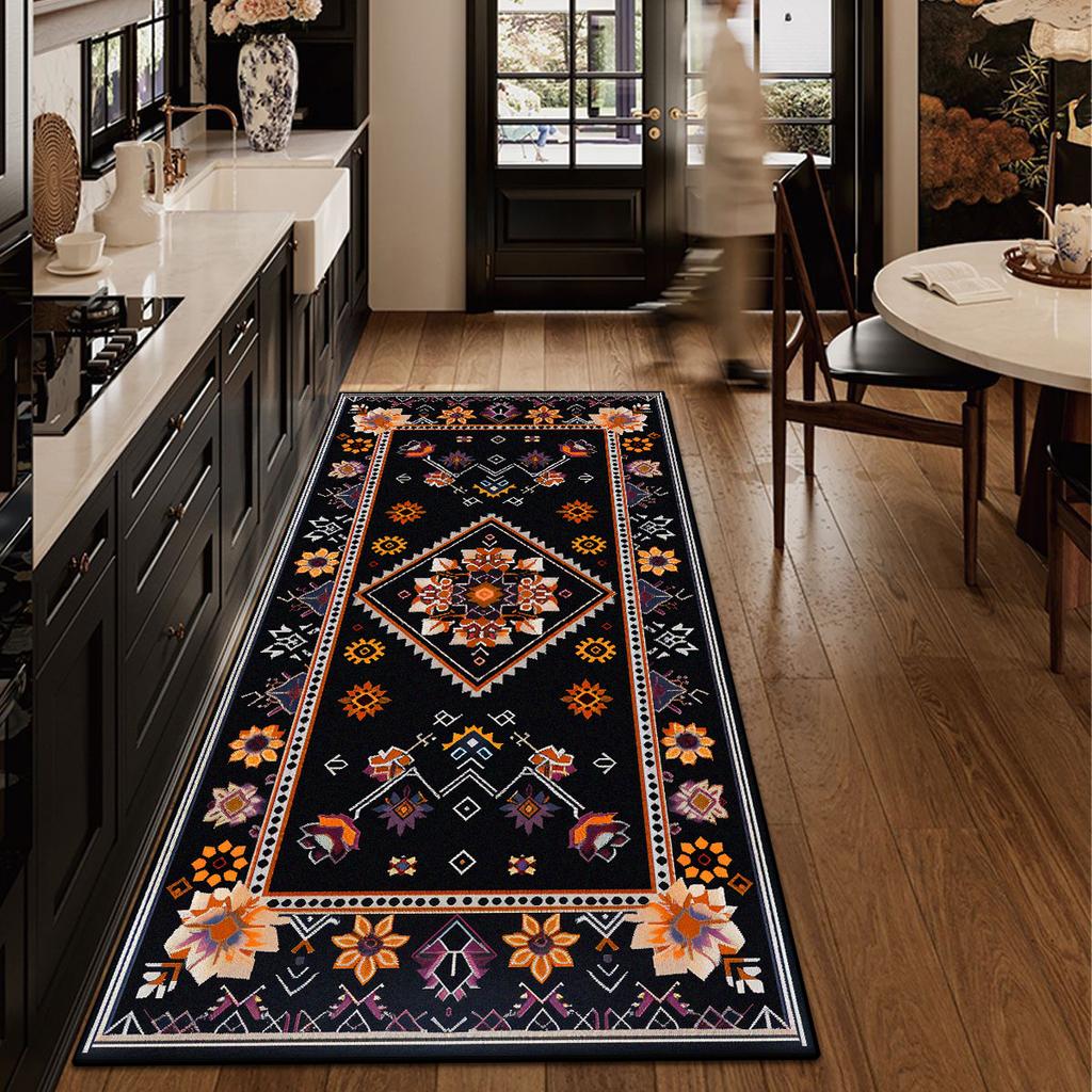 Nordic Style Long Carpet Living Room Persia Decoration Kitchen Bathroom Non-slip Floor Mat Home Bedroom Bedside Rug Customizable