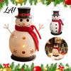 Winter Seasonal Decoration Christmas Snowman Candle Stand for Tealight Holder Iron Tabletop Decor Festive Window Sill Decor Holiday Centerpiece