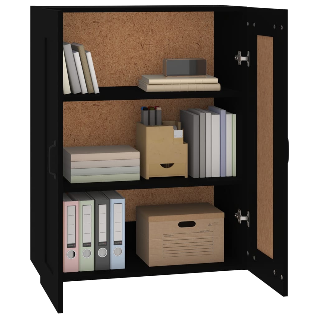 Wall Mounted Cabinet Black 69.5 x 32.5 x 90 cm