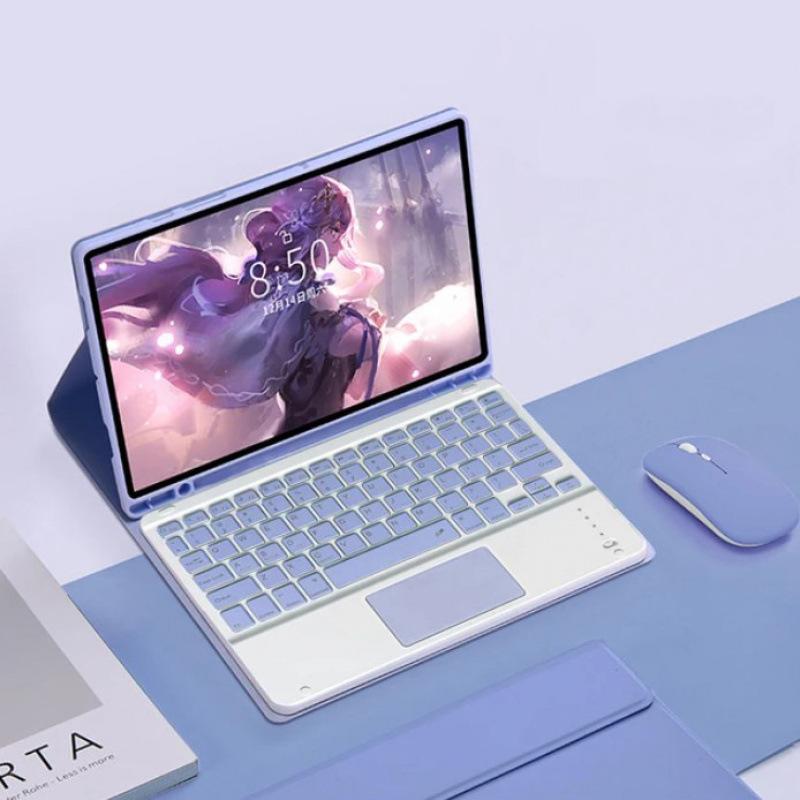 Для Mi Pad 7 6 5 6s Pro Чехол-клавиатура Redmi Pad SE 11 Pro 12.1 11.2 12.4 дюйма Кожаная обложка-книжка Тачпад с мышью