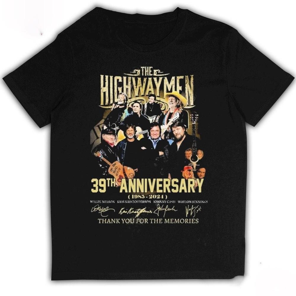 The Highwaymen 39-я годовщина 1985-2024 Спасибо за воспоминания Футболка Унисекс Футболка