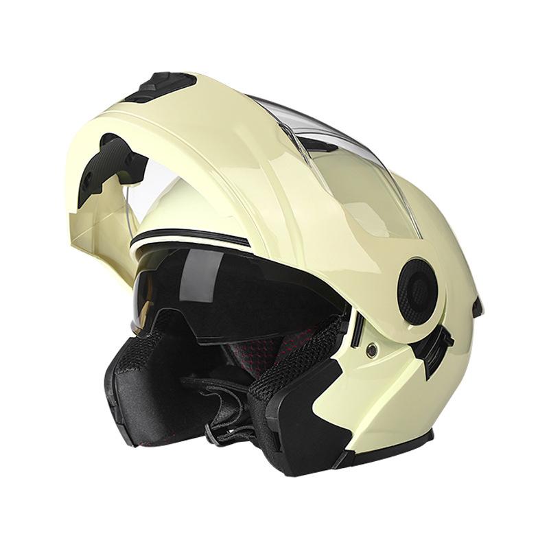 Новейший модульный мотошлем Voyage Racing, одобренный DOT, с двойным визором, откидной конструкцией и задним спойлером, с внутренним солнцезащитным визором