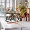 Christmas Ornament Waterproof Acrylic 2D Flat Carousel Xmas Themed Ornament Large Size Table Home Decoration