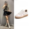 Парные немецкие тренировочные белые туфли Новые нишевые модные повседневные туфли на плоской подошве Ретро легко сочетающиеся туфли для сноуборда Женская обувь