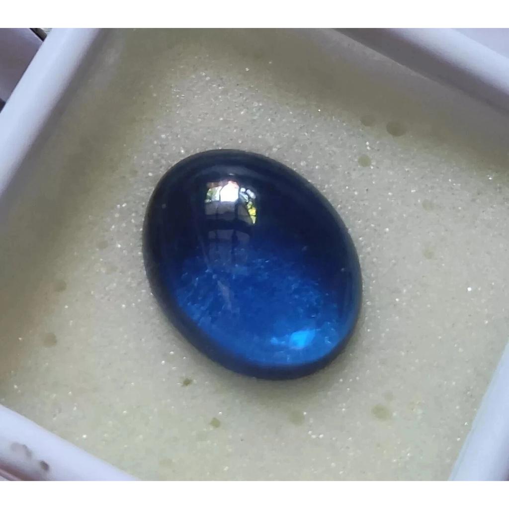 Blue Sapphire Oval Cabochon Natural 24-25 Ct Beautiful Certified Loose Gemstone