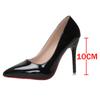 Fashion Classic Black Stiletto Heels Pumps Women 2024 Spring Patent Leather Office Shoes Woman Plus Size 43 Pointed Toe High Heels Shoes